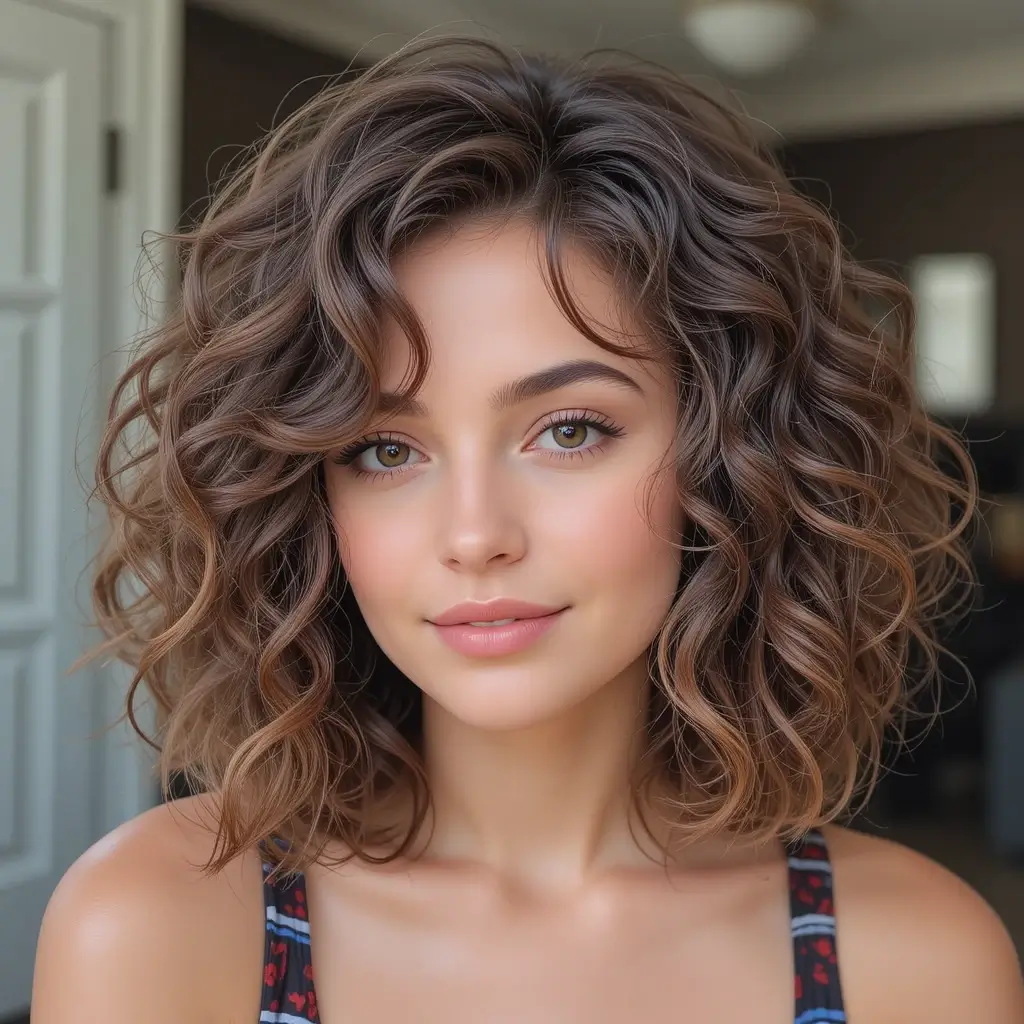 Shaggy Bob for Curly Hair