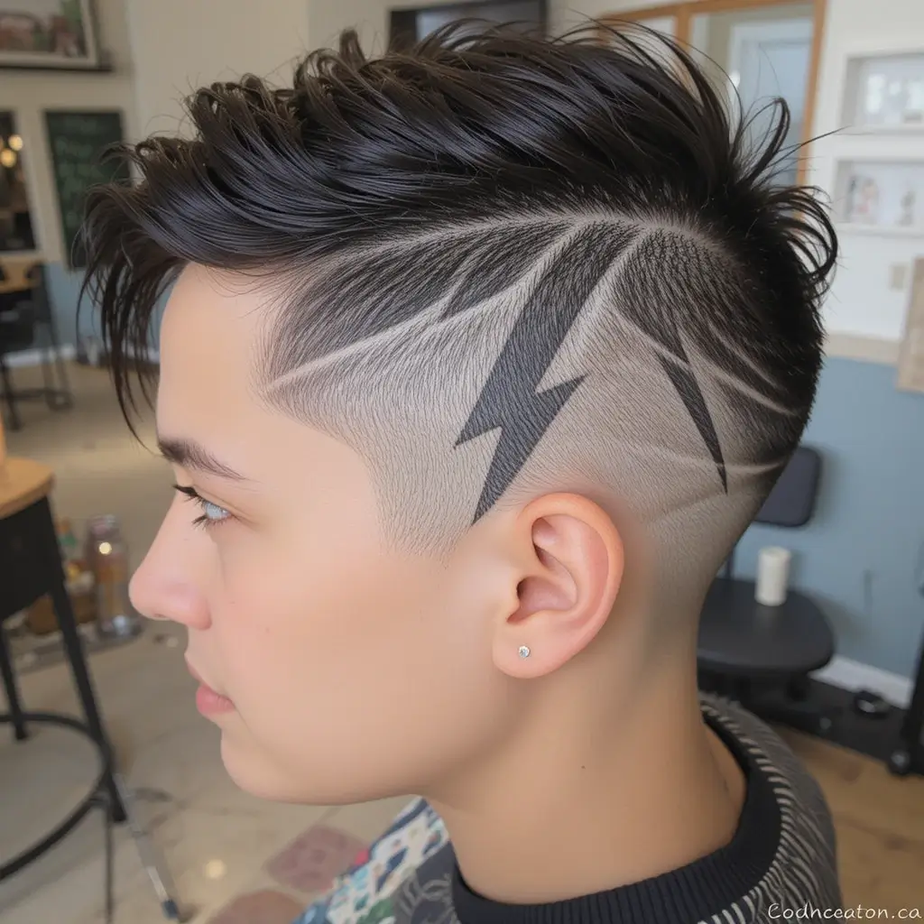 Shaved Side with Design