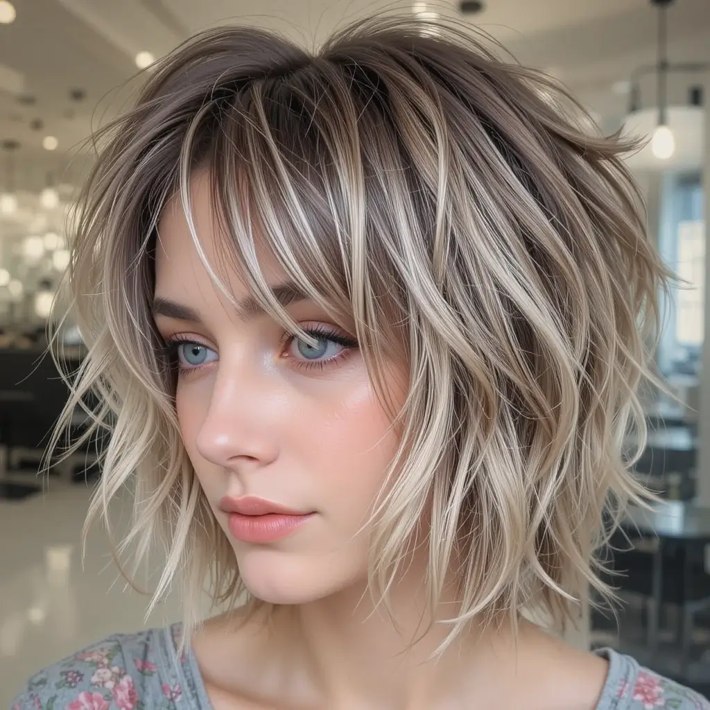 Short Choppy Bob with Volume