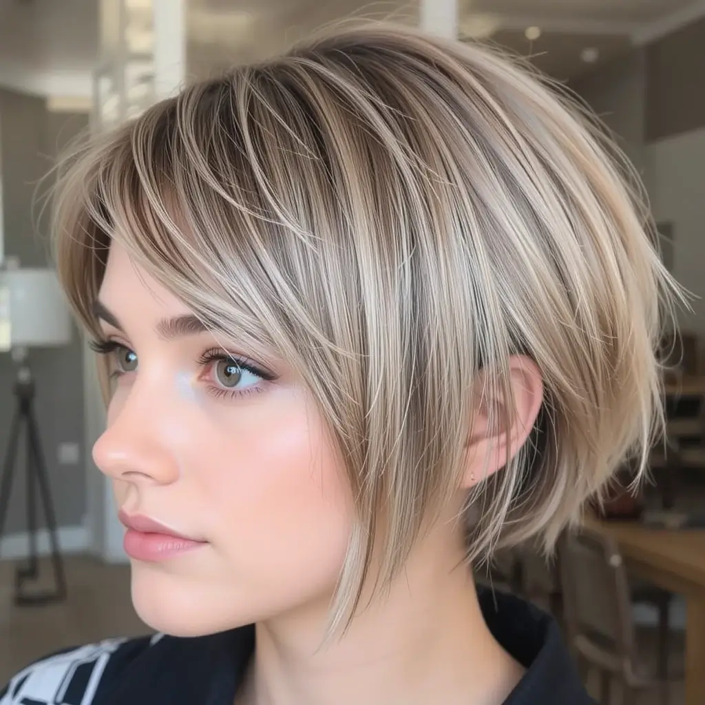 Short Crop with Shaved Design