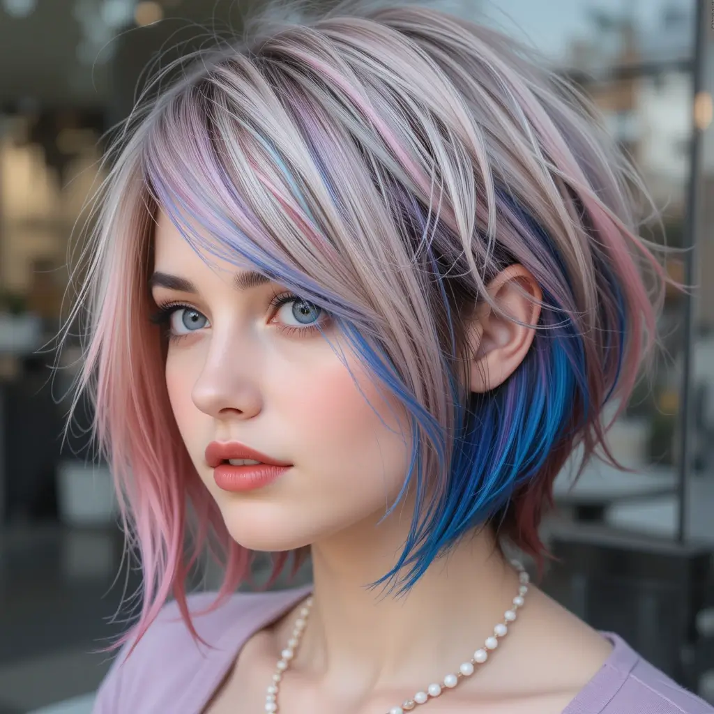 Short Hair with Peekaboo Color
