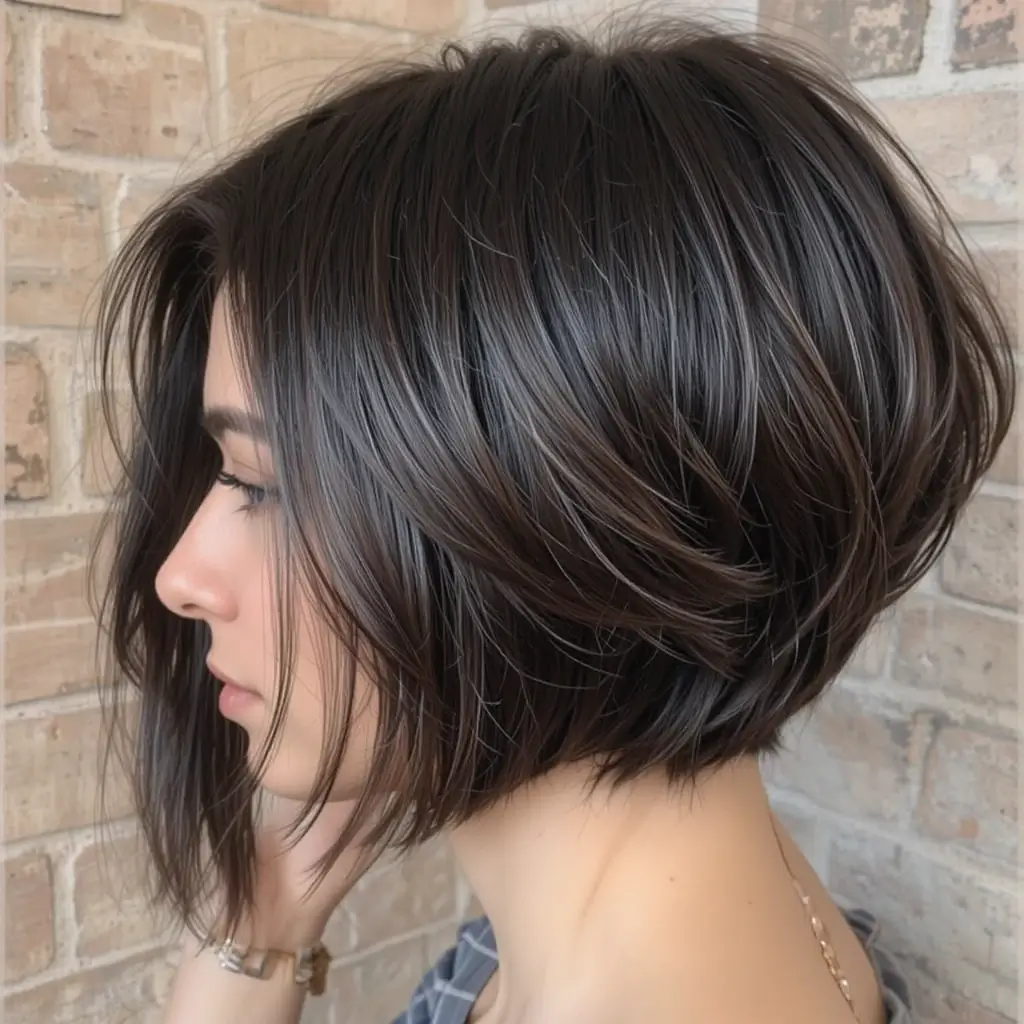 Short Layered Bob
