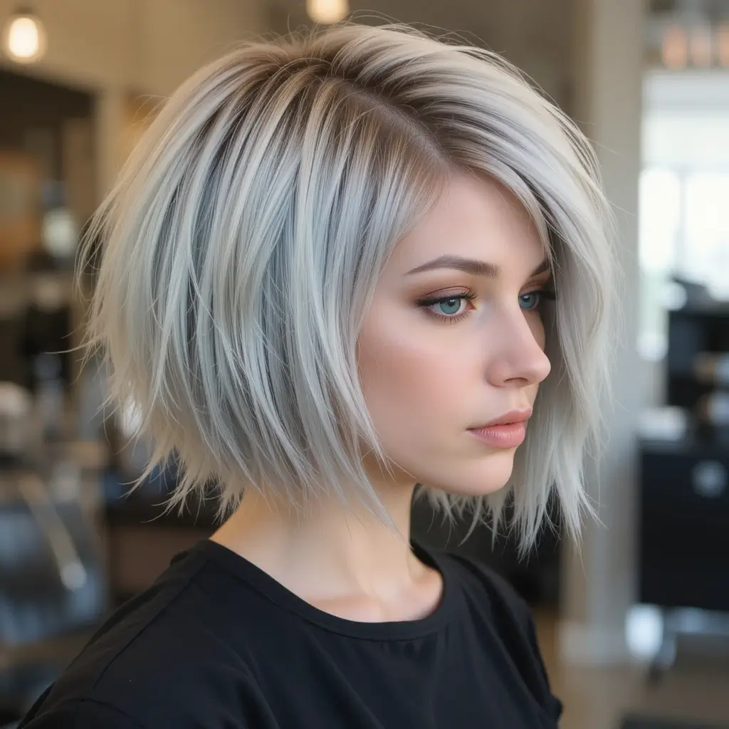 Short Razor Bob with Undercut