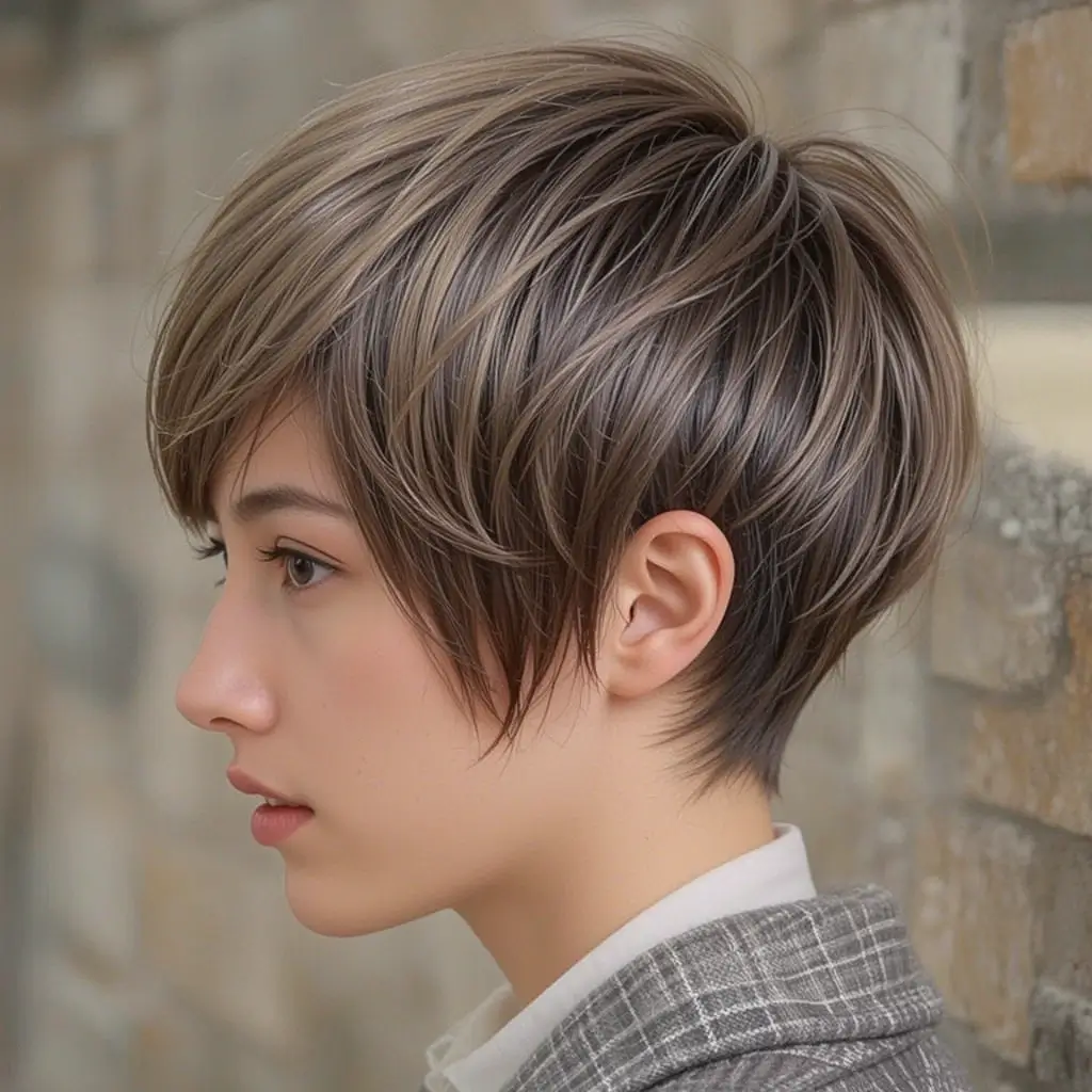 Short Soft Mullet with Tapered Neckline