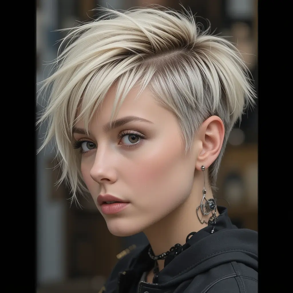 Short Wolf Cut with Micro Curtain Bangs