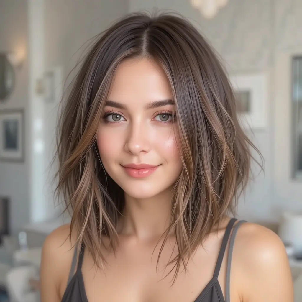 Shoulder-Length Cut with Blunt Ends