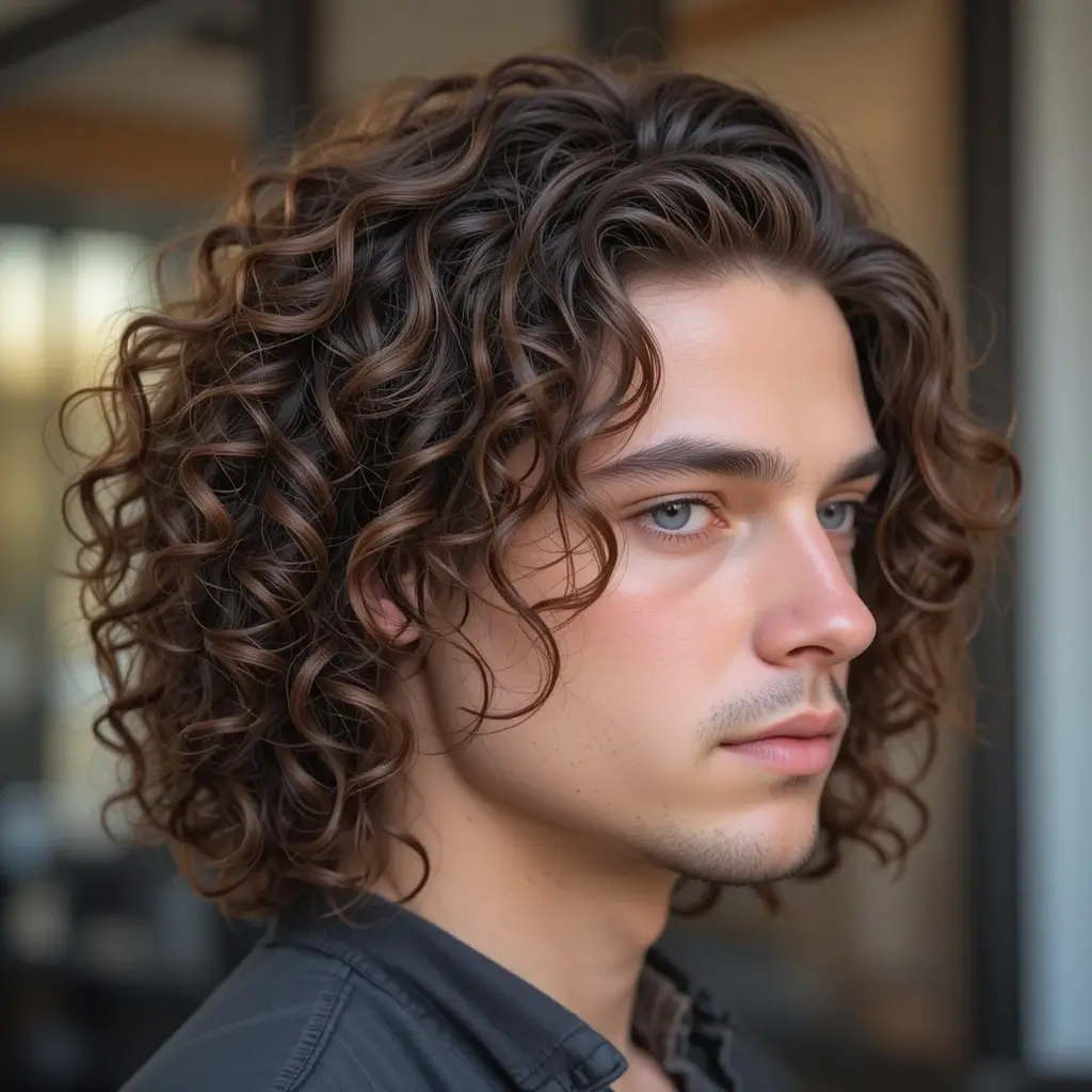 Shoulder Length Defined Curls