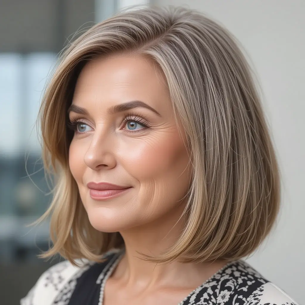  Shoulder-Length with Side Bangs