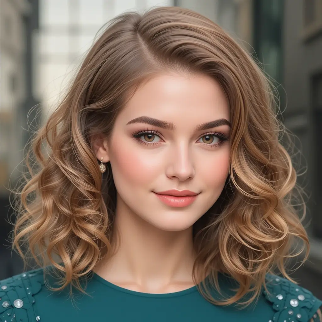 Side-Parted Glam Curls