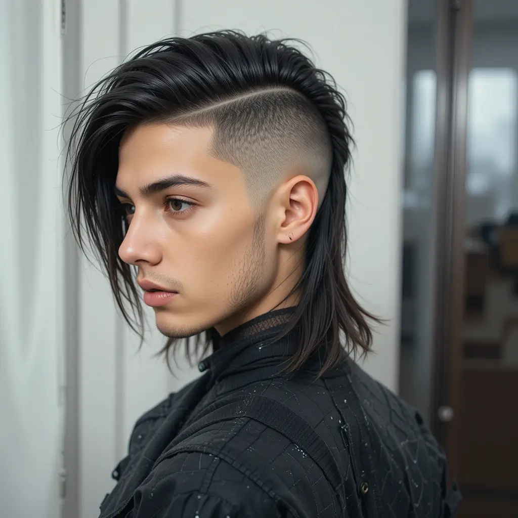 Side Shaved Mullet