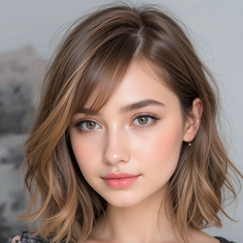 Side-Swept Bangs with Layers
