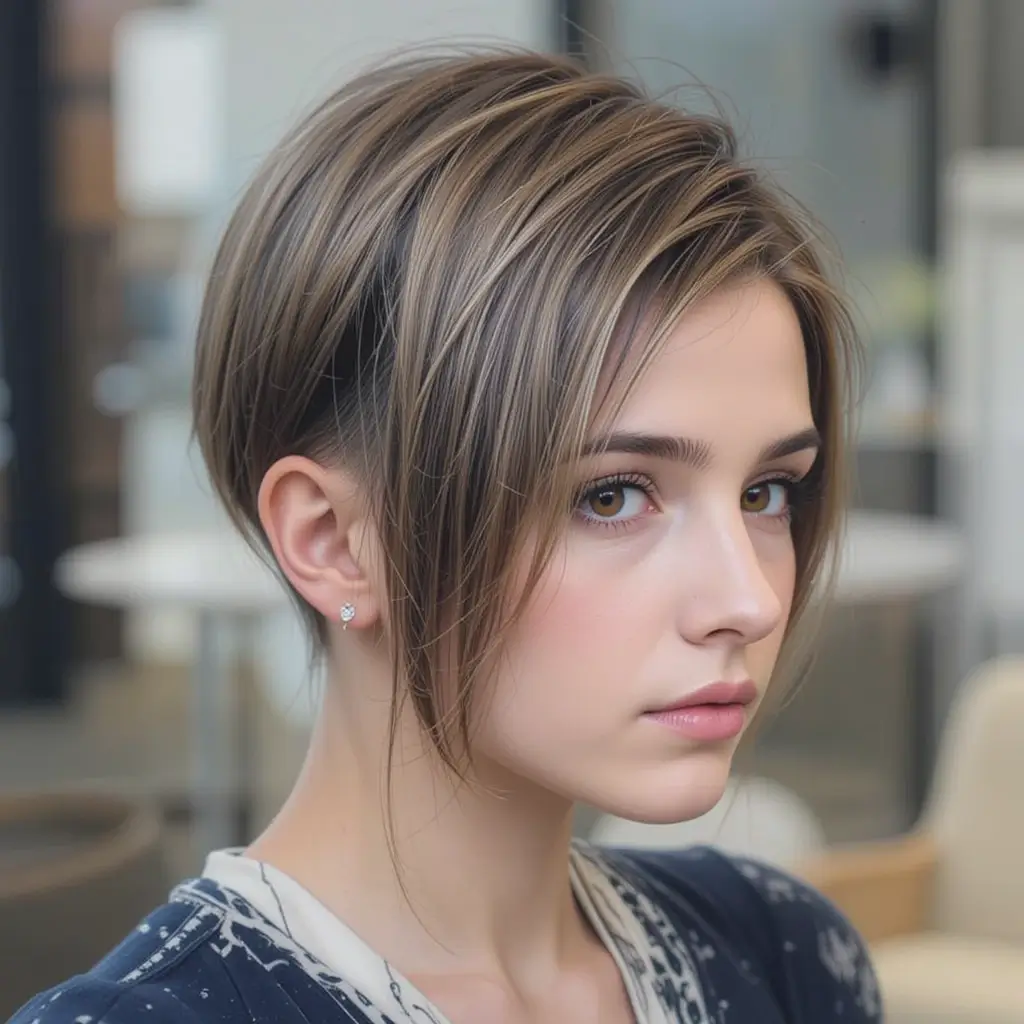 Side-Swept Cropped Bangs