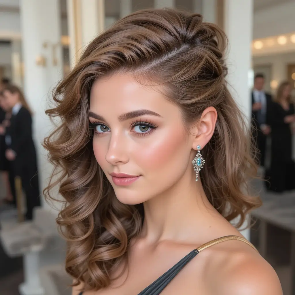 Side-Swept Curls