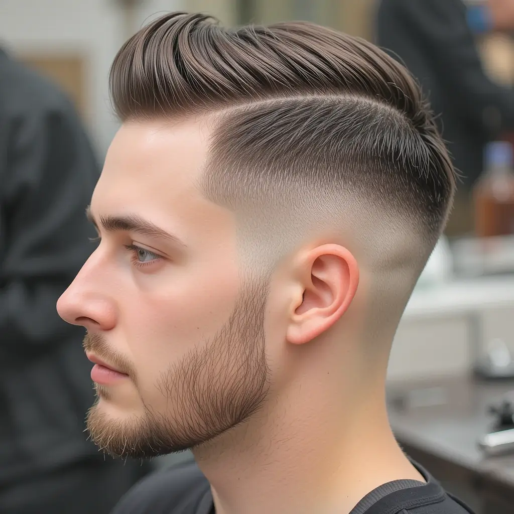 Side Swept Faded Undercut