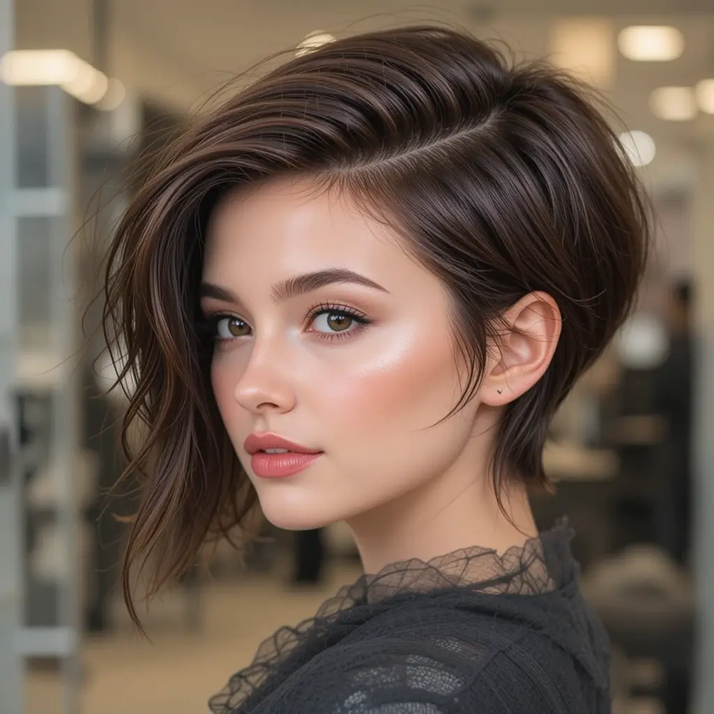 Side-Swept Pixie with Volume
