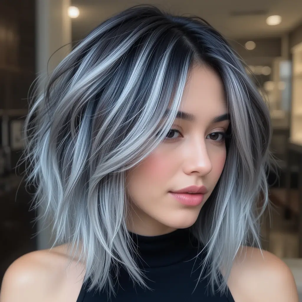 Silver Peekaboo on Dark Roots