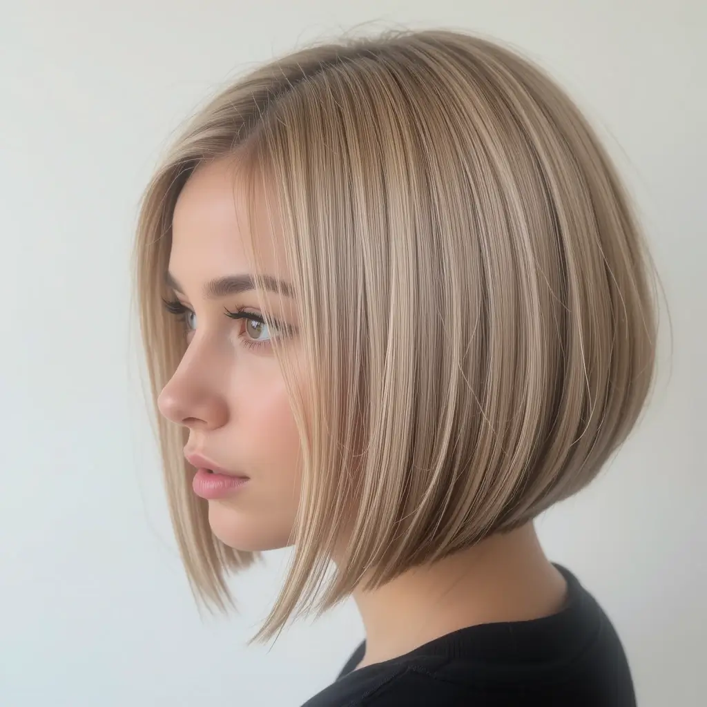 Sleek Razor Bob with Blunt Ends
