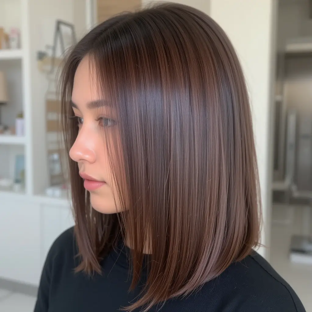 Sleek Straight Cut with Milk Chocolate Shine