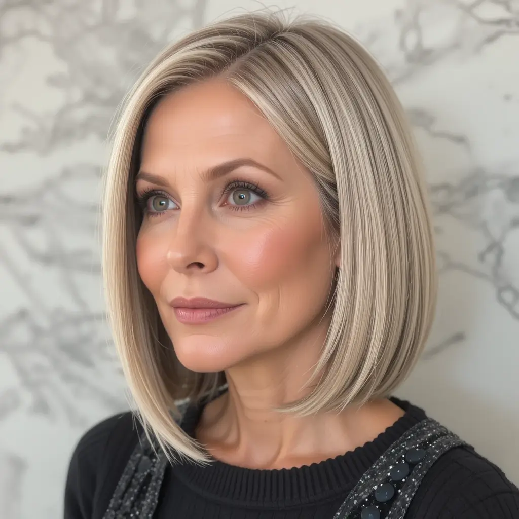  Sleek Straight Lob with Deep Part