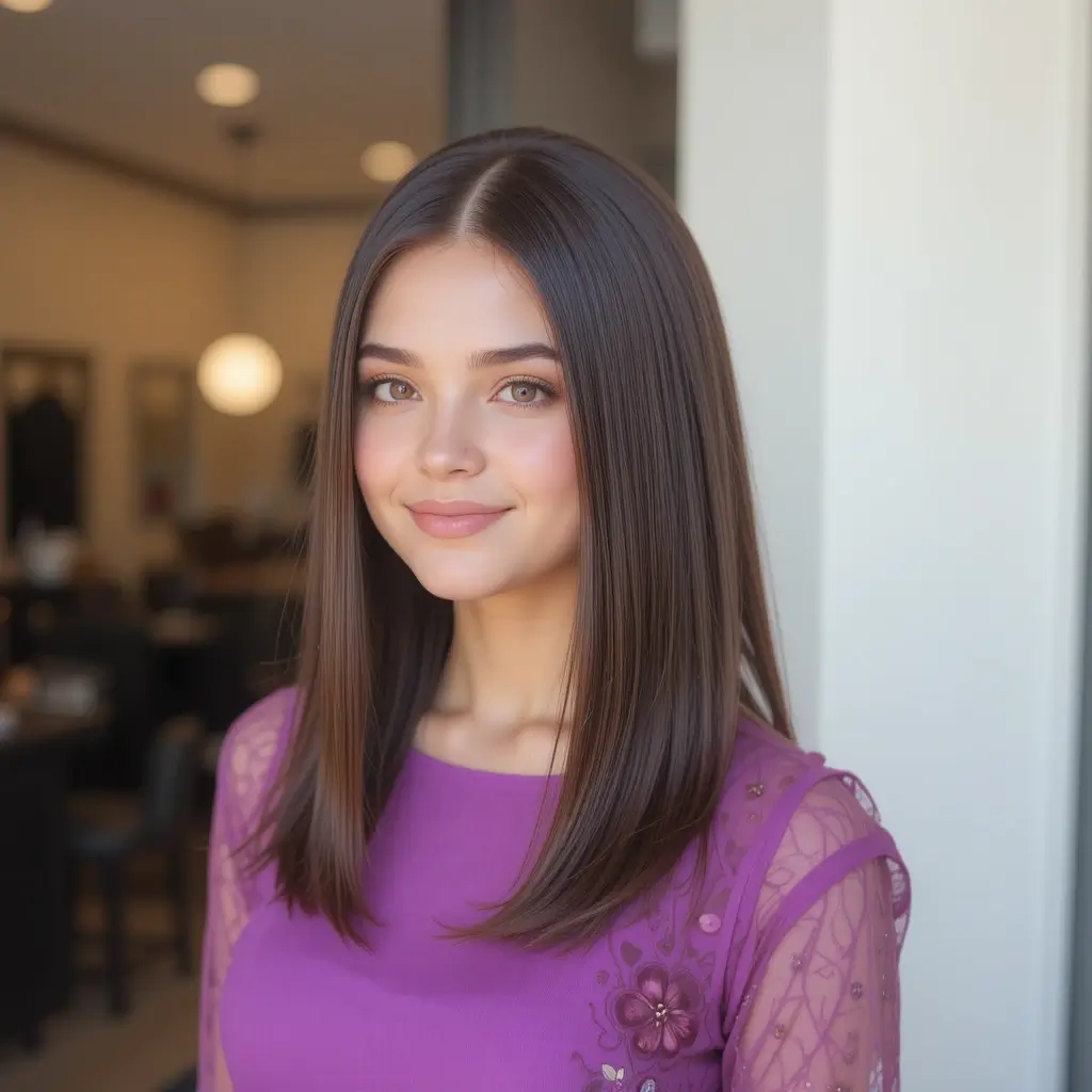 Sleek and Straight Kitty Cut