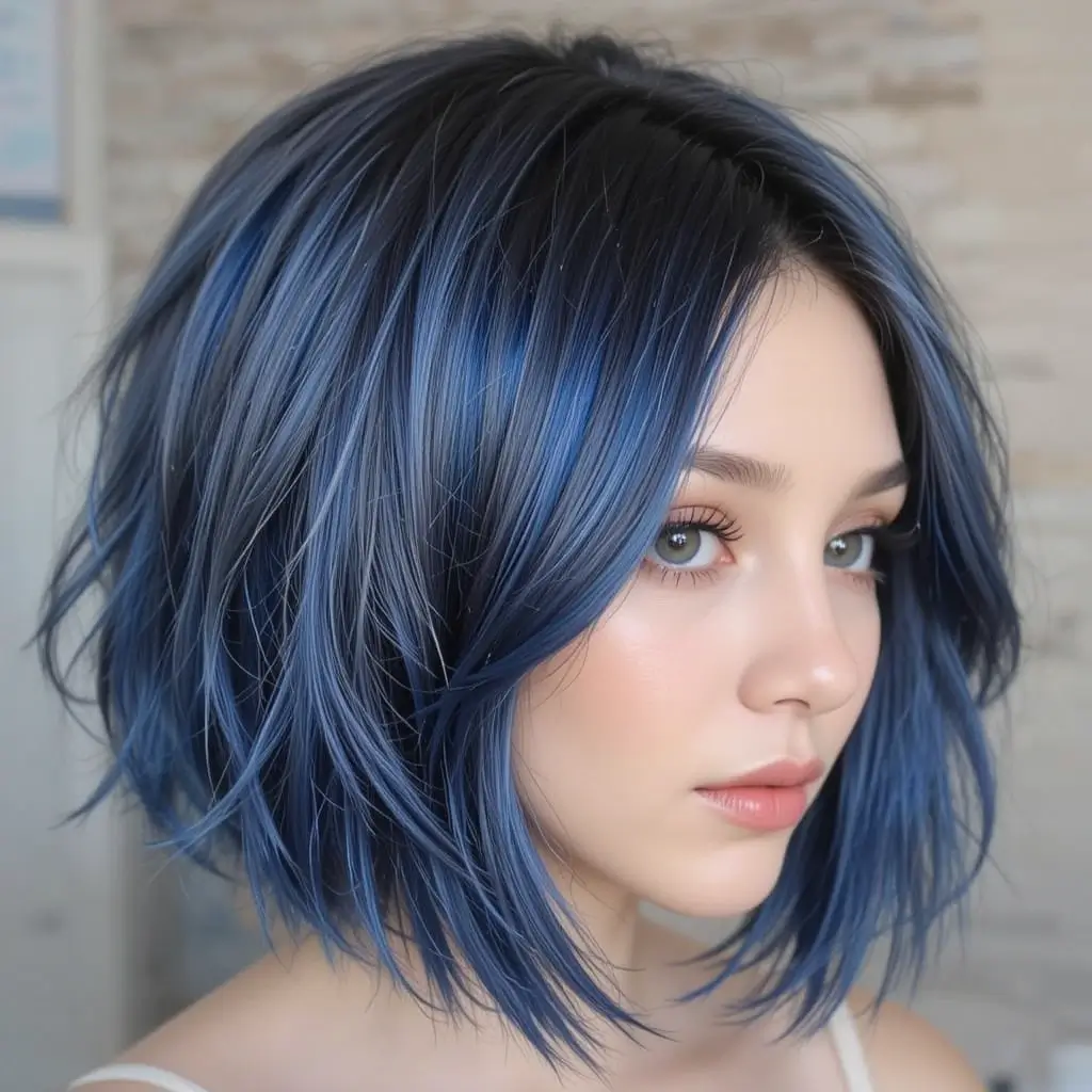 Smoky Silver and Midnight Blue