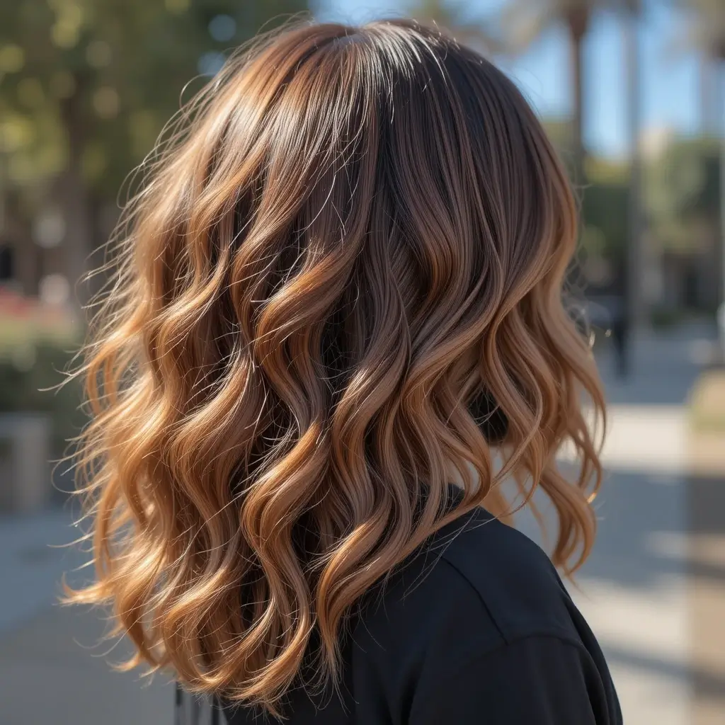 Soft Curls with Honey Brunette Hues
