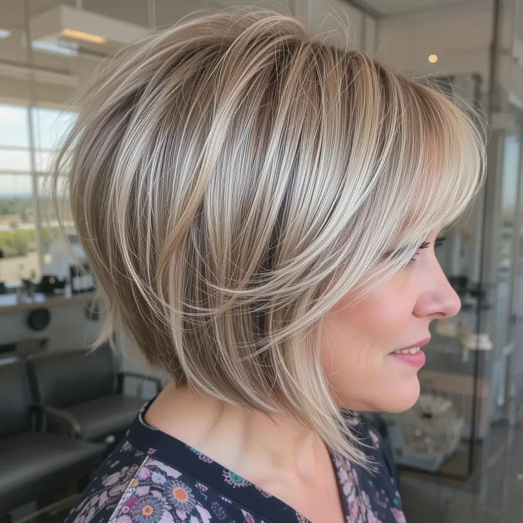 Soft Layered Cut with Highlights