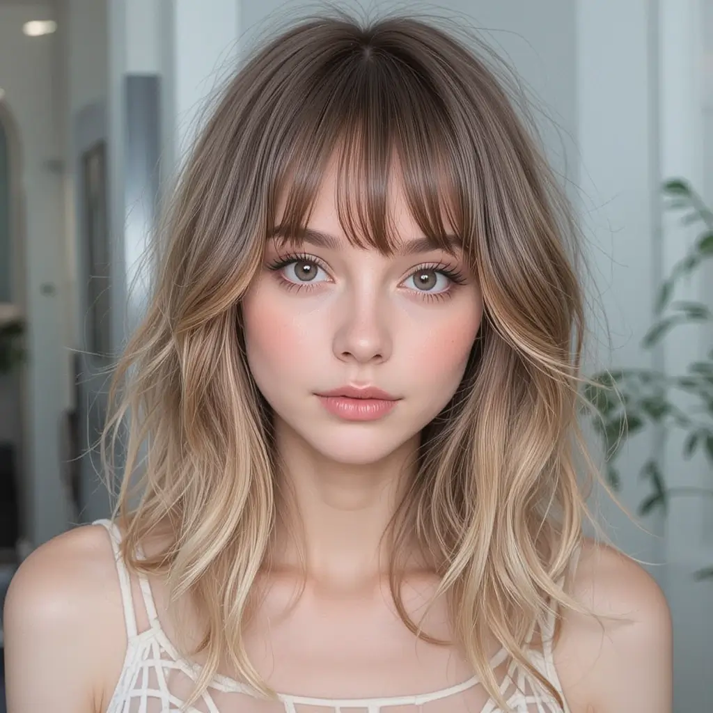 Soft Mullet with Curtain Bangs