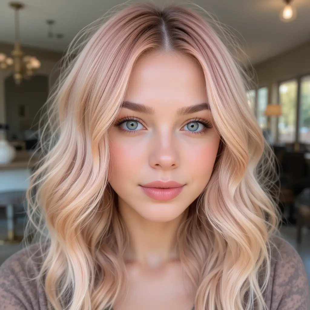Soft Peach Balayage
