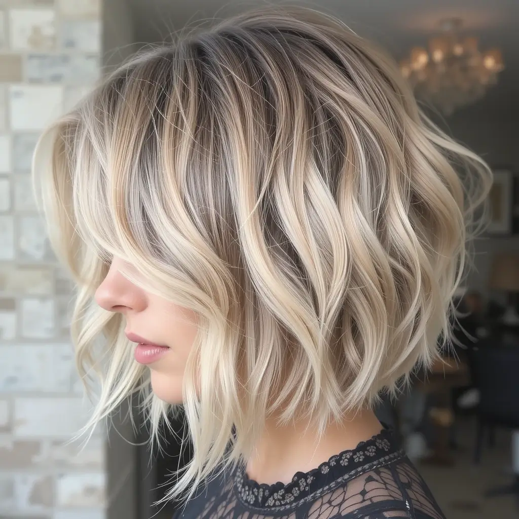 Soft Wavy Undercut Bob