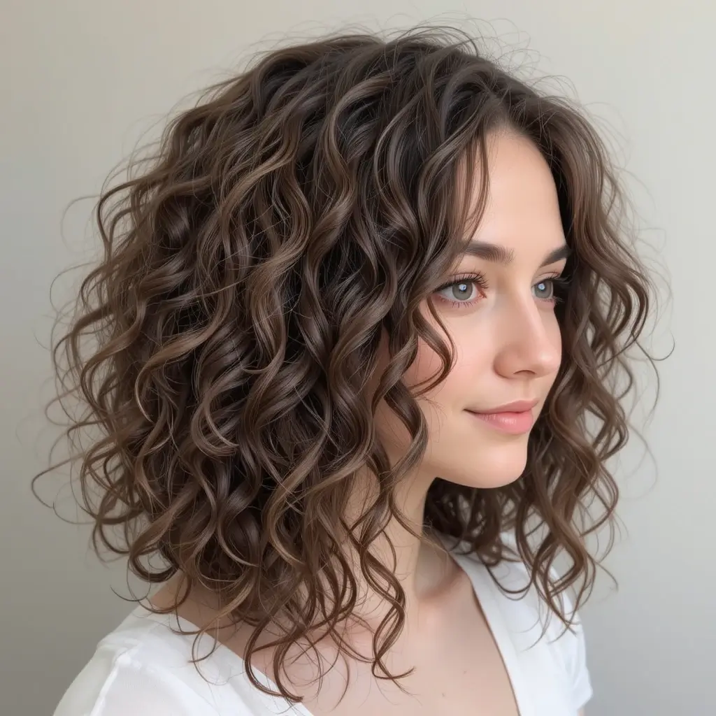 Soft Wolf Cut with Loose Ringlets