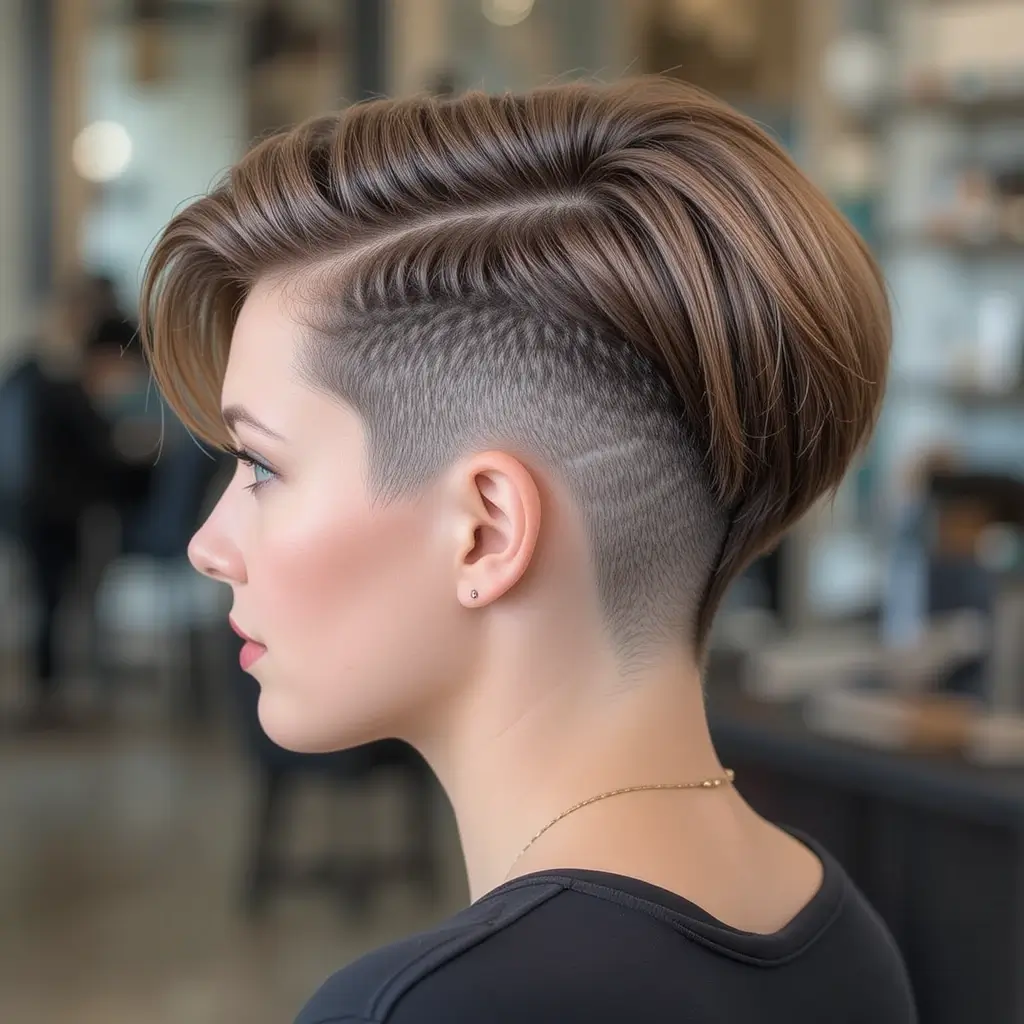 Stacked Undercut Bob