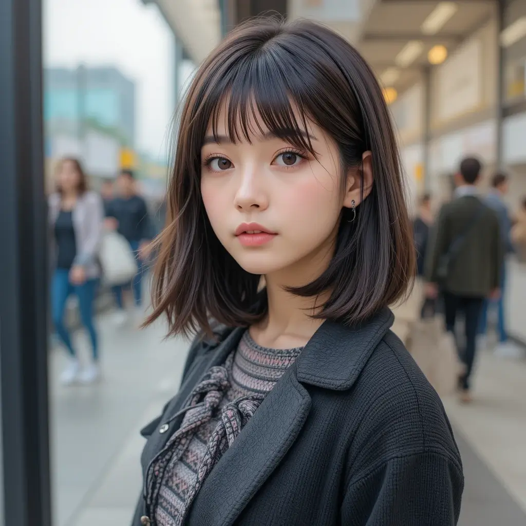 Straight Cut with Baby Bangs