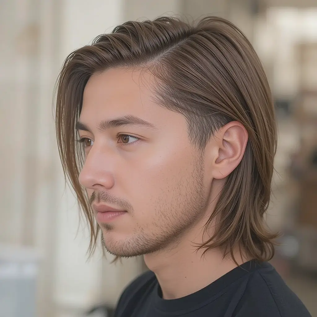 Straight Layered Mullet