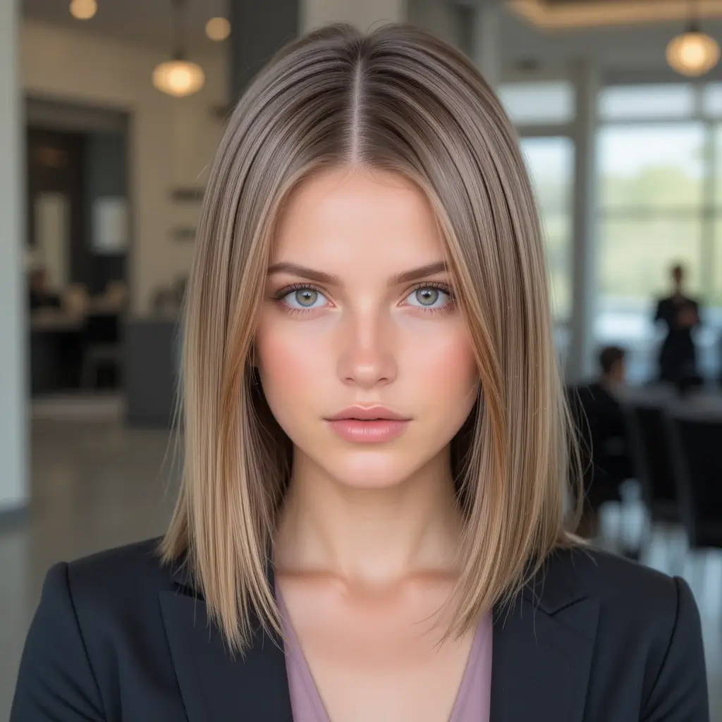 Straight Soft Mullet with Sleek Layers