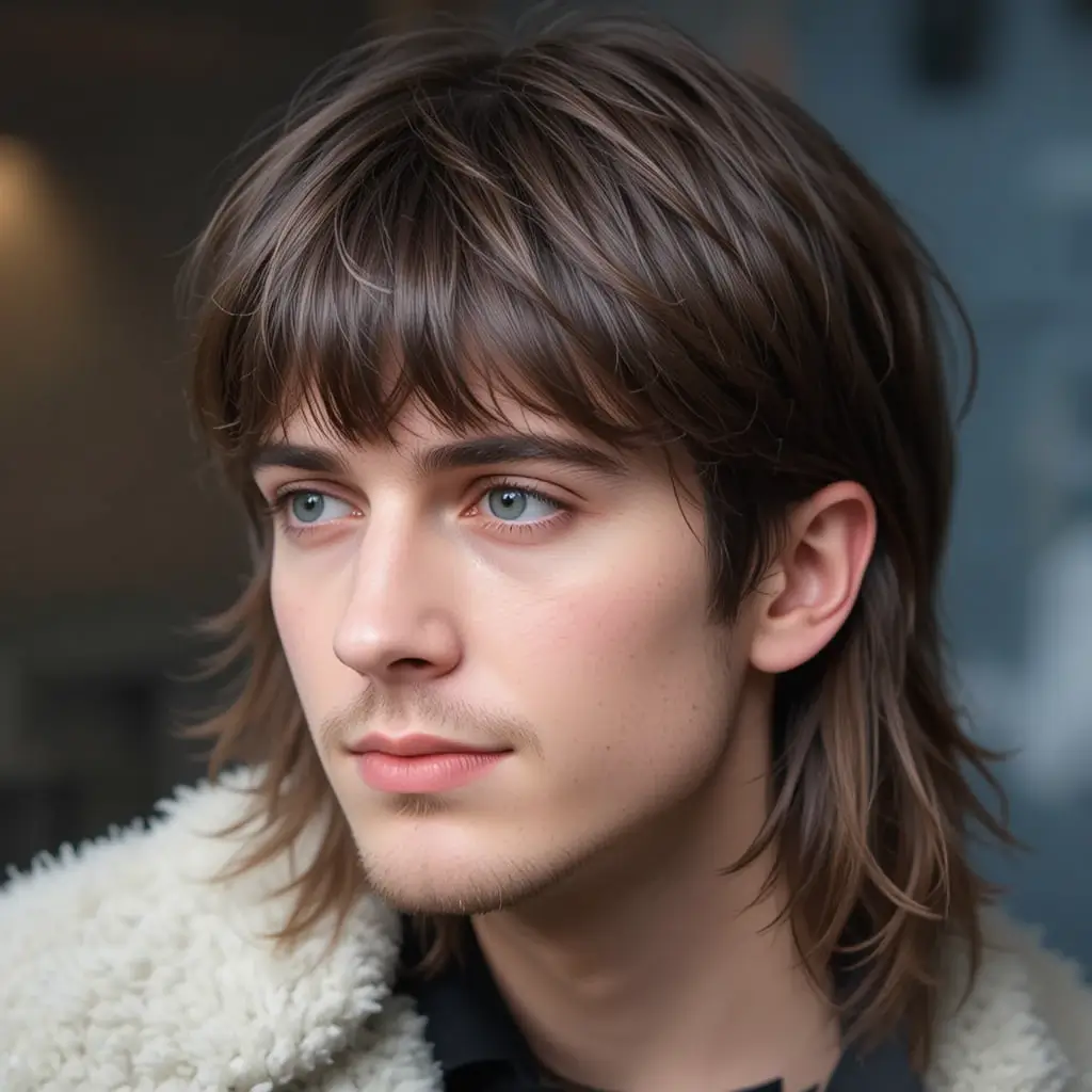 Subtle Mullet with Fringe