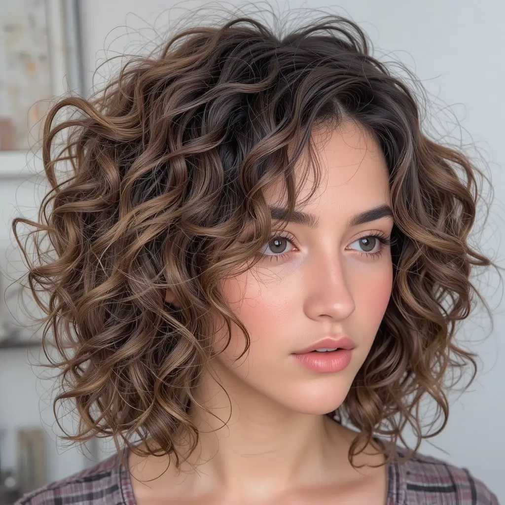 Subtle Wolf Cut for Wavy Curls