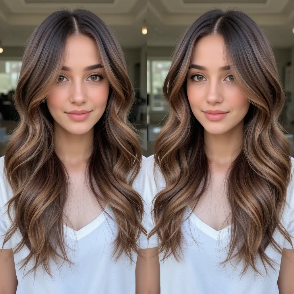 Sun-Kissed Brunette Beach Waves