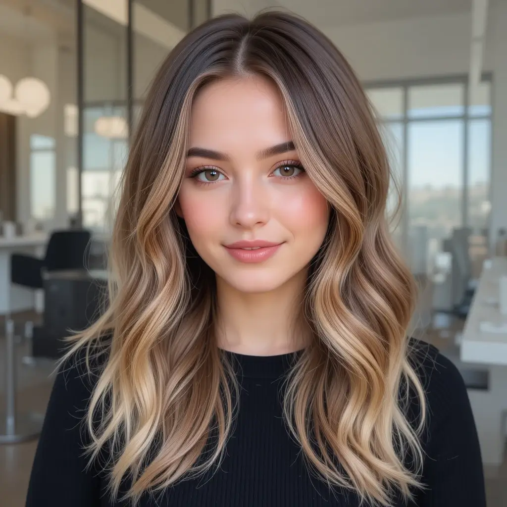 Sun-Kissed Caramel Babylights on Brown Hair