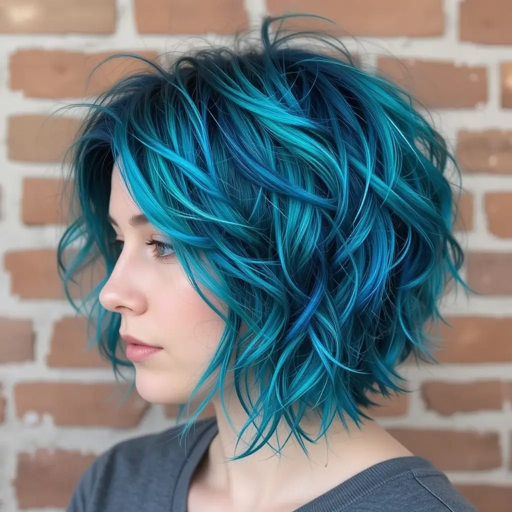 Teal and Navy Blue