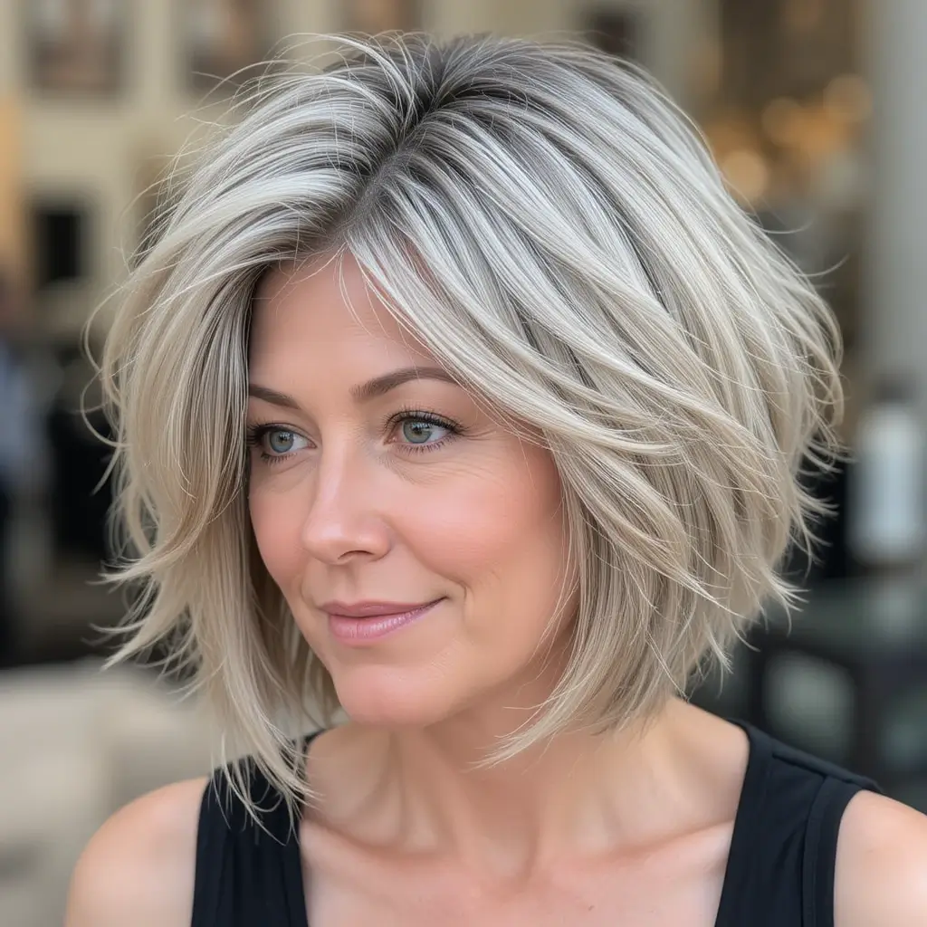 Textured Bob with Layers