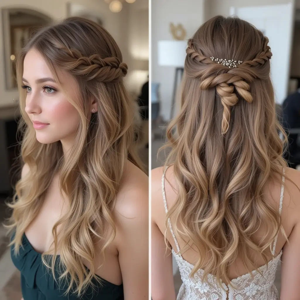 Textured Half-Up Half-Down