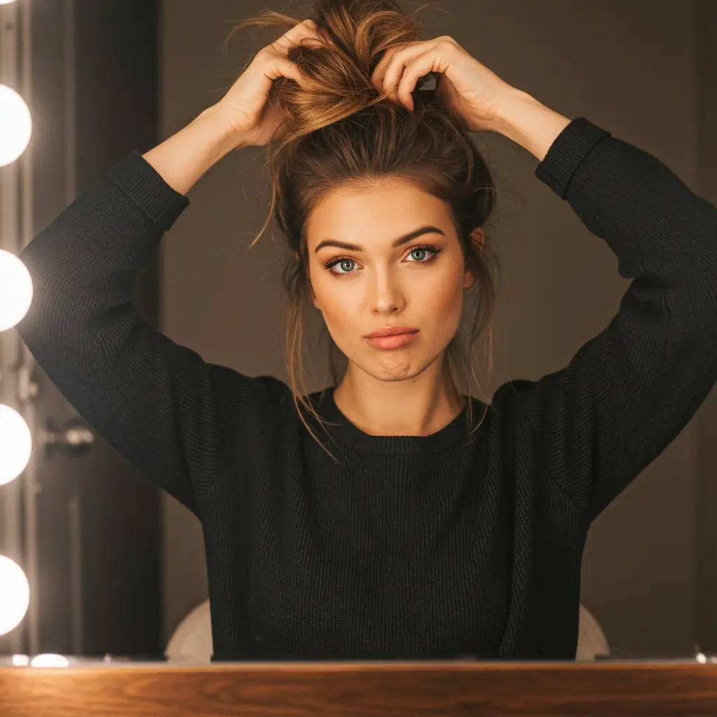 The Messy High Bun