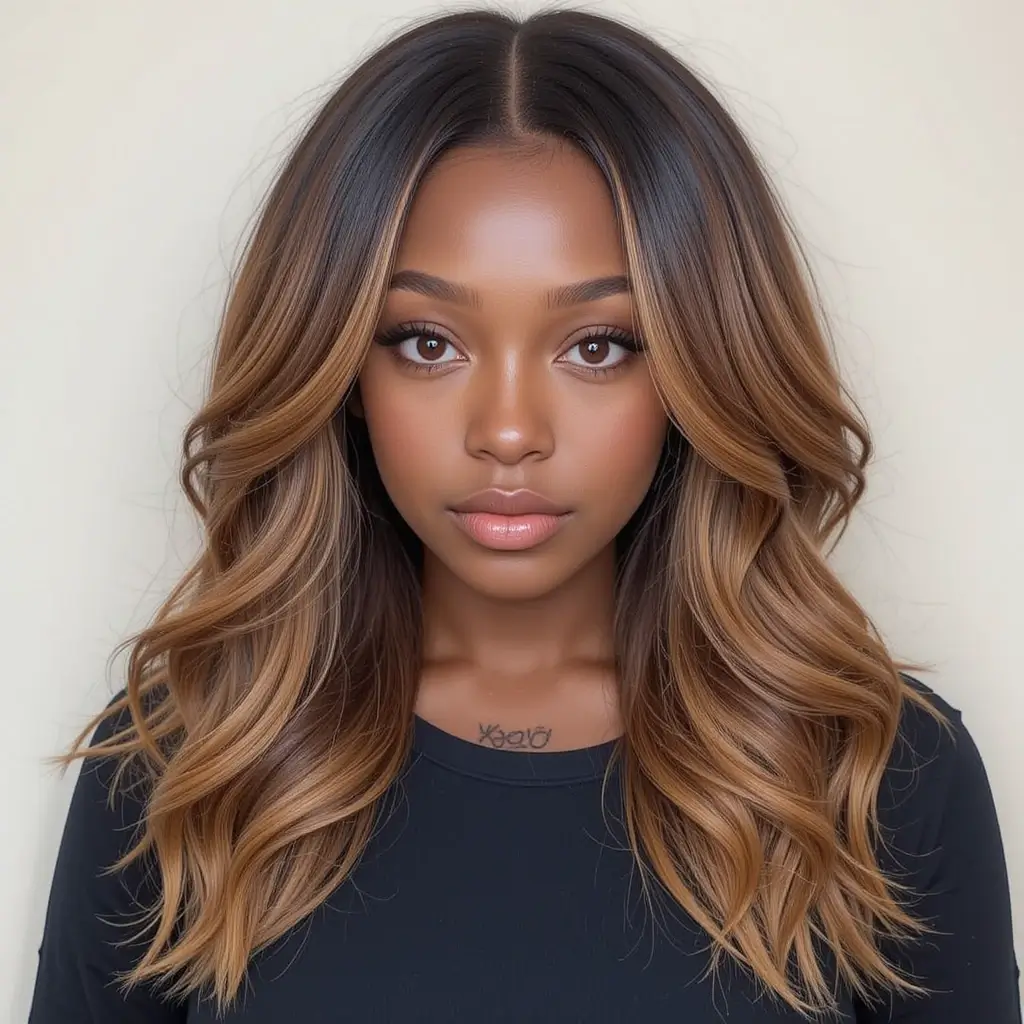 Toffee Ombre on Blowout Hair