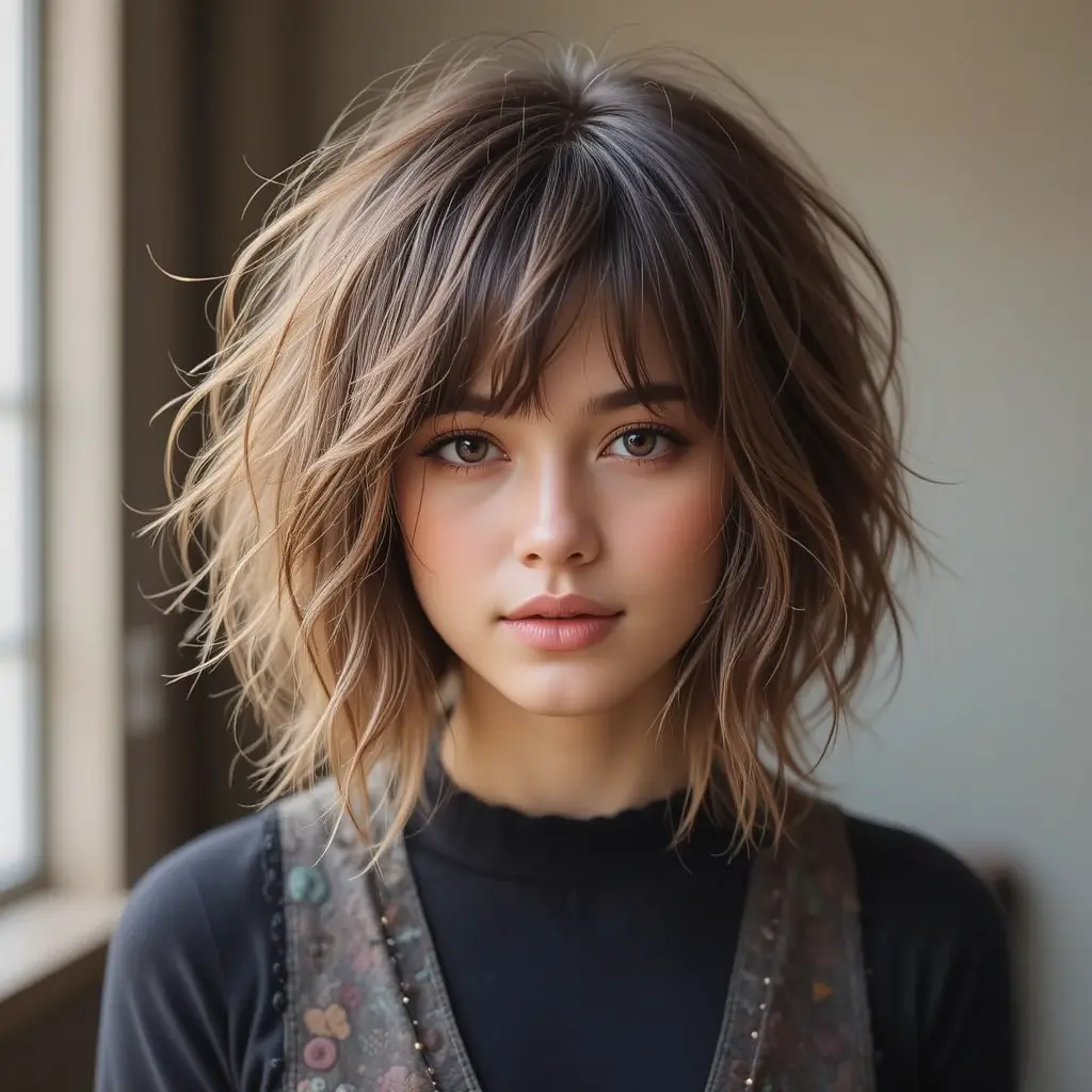 Tousled Shag with Fringe