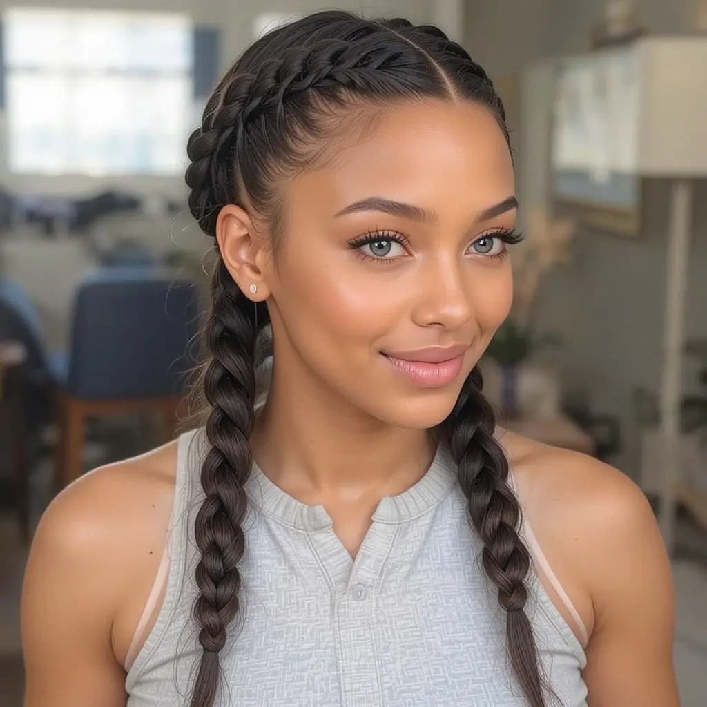 Triple Dutch Braids