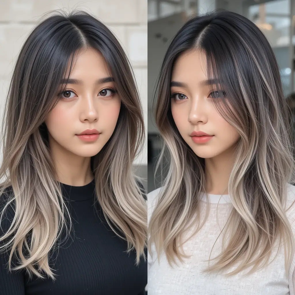 Two-Tone Layered Hair