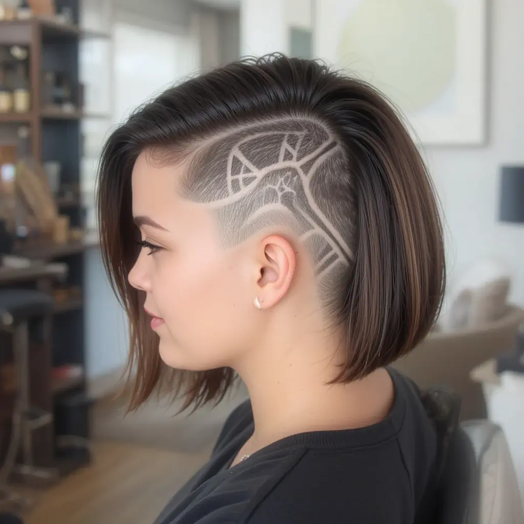 Undercut Bob with Design