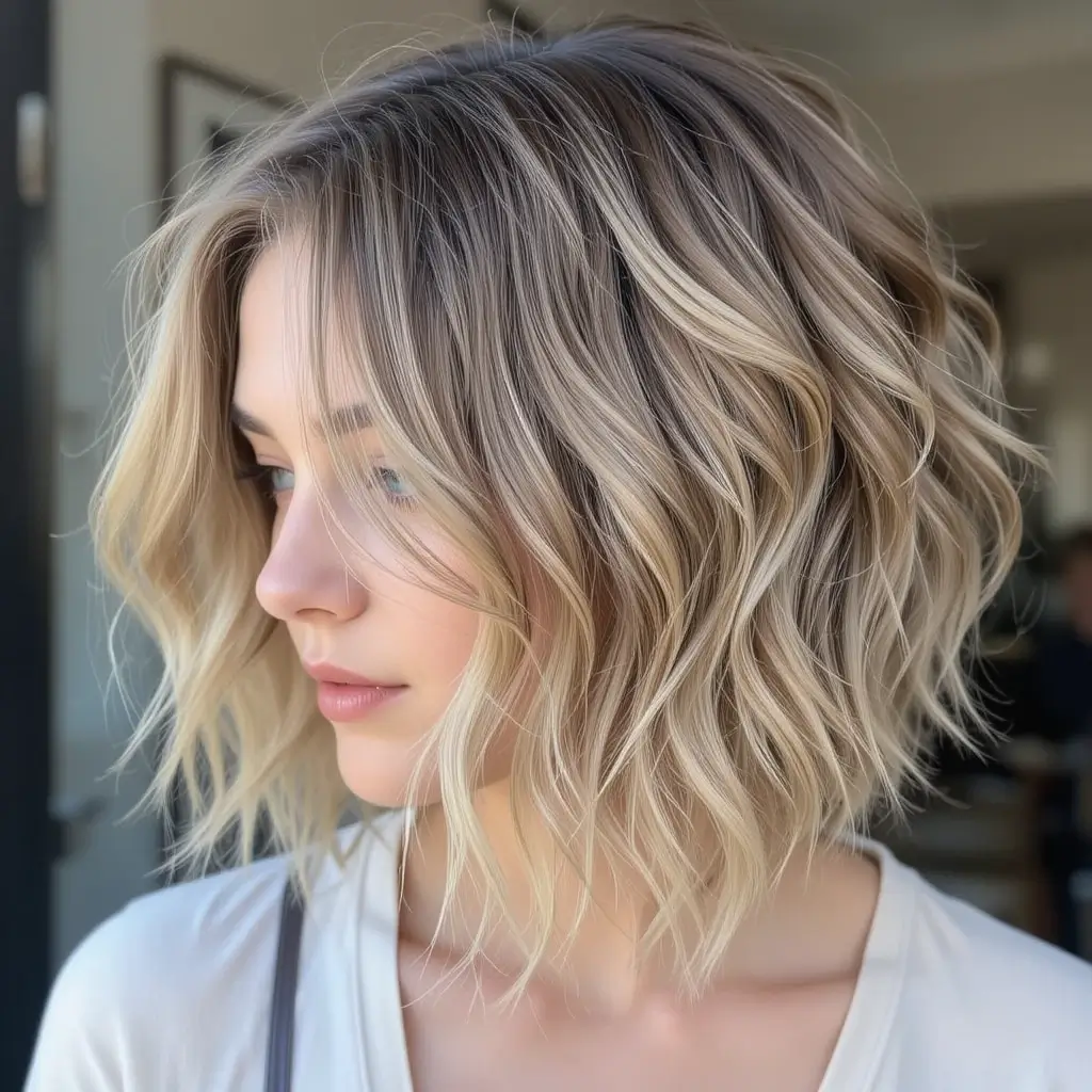 Undone Wavy Razor Bob