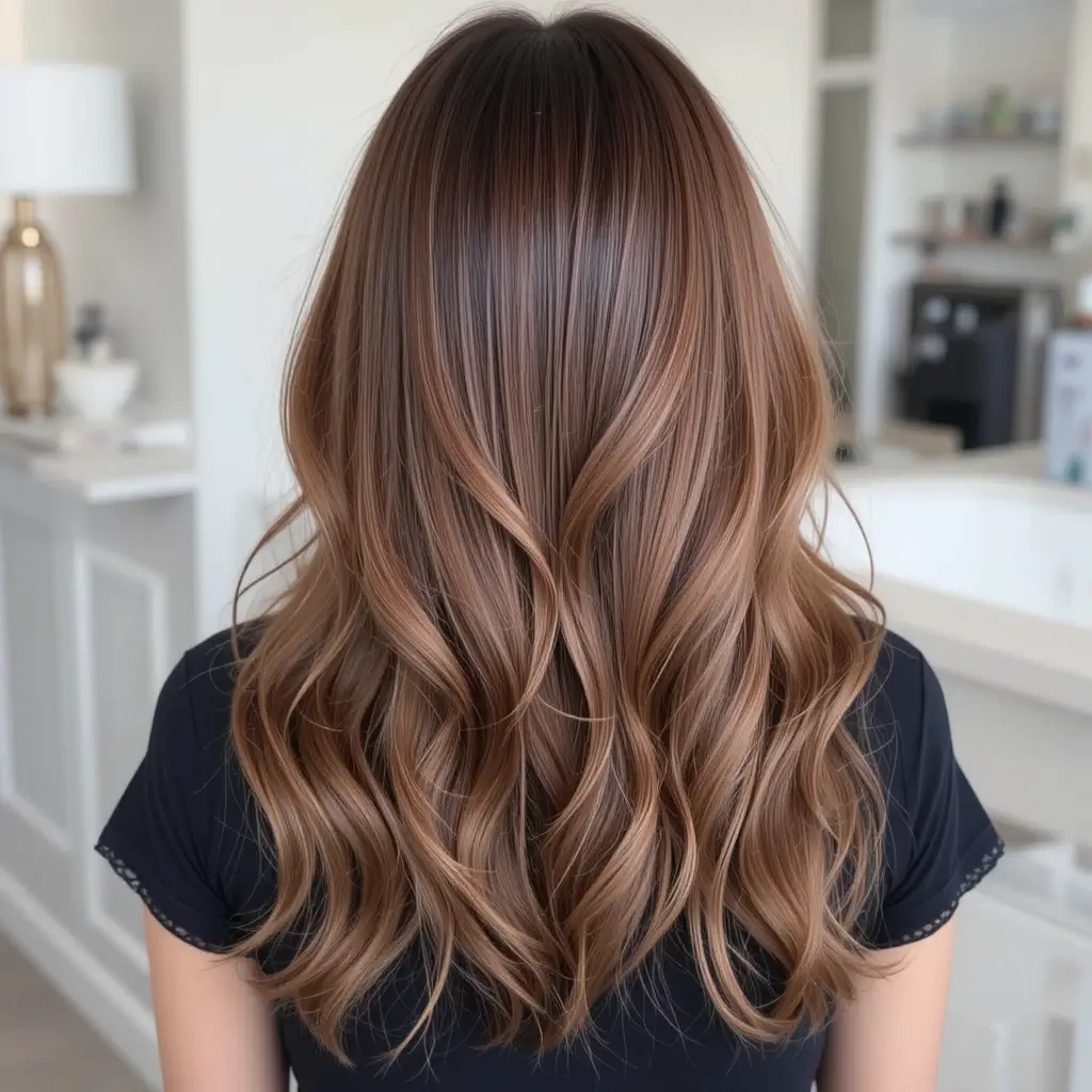 V-Cut Layers for Long Hair